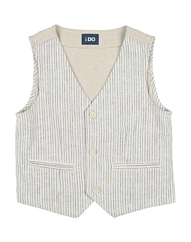 iDO Suit vest Beige 55% Linen, 43% Cotton, 2% Elastane