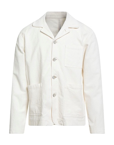 BARBATI Jacket Off white 98% Cotton, 2% Elastane