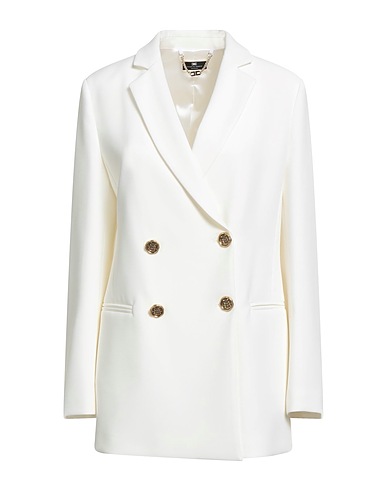 ELISABETTA FRANCHI Blazer Ivory 95% Polyester, 5% Elastane