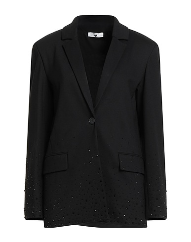 TWINSET Blazer U&B Black 68% Viscose, 27% Polyamide, 5% Elastane