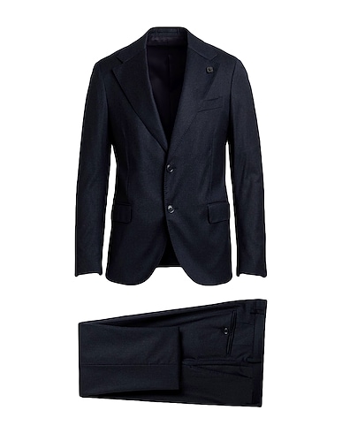 LARDINI Suits Midnight blue 98% Wool, 2% Elastane