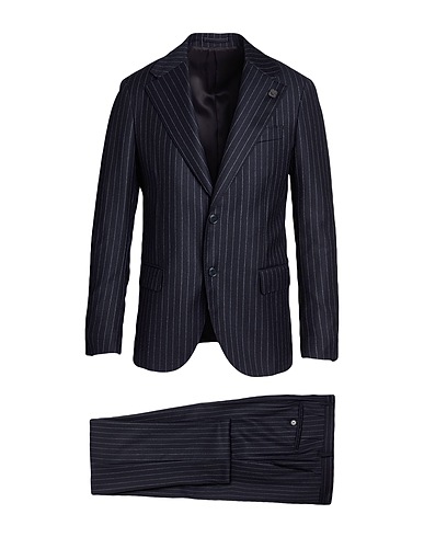 LARDINI スーツ ミッドナイトブルー ウール 100%