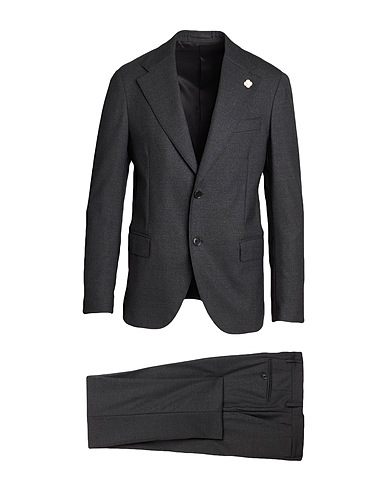 LARDINI Suits Charcoal 54% Wool, 45% Polyester, 1% Elastane