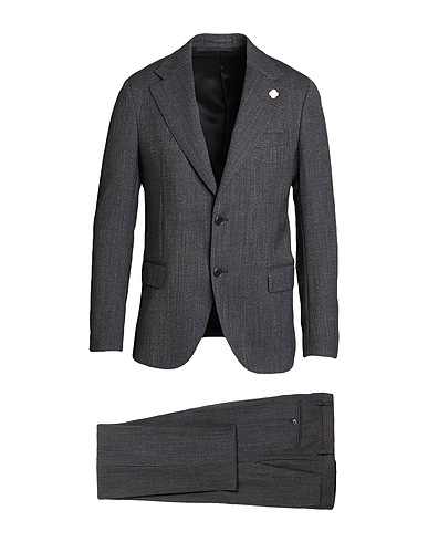 LARDINI Suits Charcoal 53% Polyester, 43% Wool, 4% Elastane