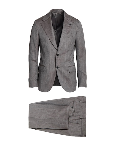 LARDINI Suits GRIGIO 97% Wool, 3% Silk