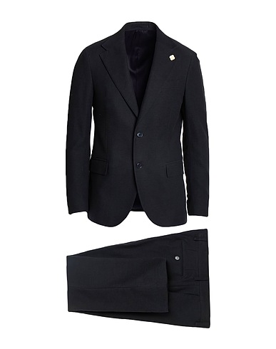 LARDINI Suits Midnight blue 82% Cotton, 18% Wool