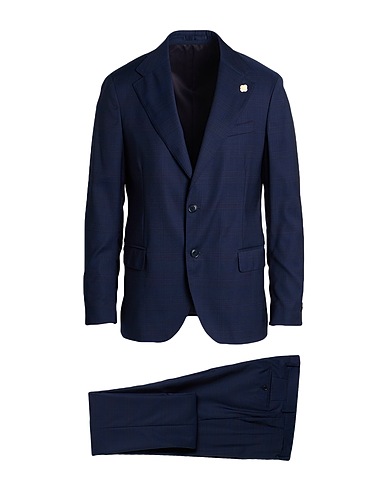 LARDINI Suits Navy blue 100% Wool