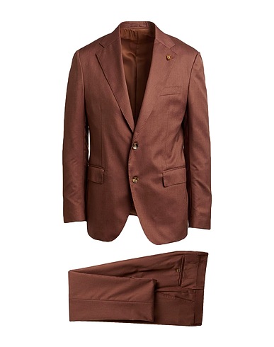LARDINI Suits Brown 89% Wool, 11% Silk