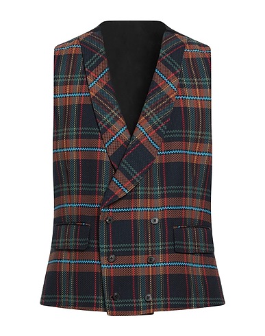 GABRIELE PASINI Waistcoat Midnight blue 49% Polyester, 27% Cotton, 24% Wool