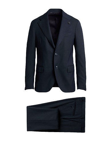 LARDINI Suits Midnight blue 54% Polyester, 44% Wool, 2% Elastane