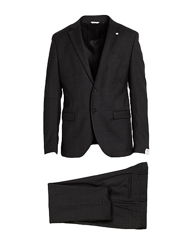 MANUEL RITZ Suits Charcoal 98% Wool, 2% Elastane