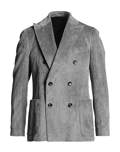 LARDINI Blazer Grey 55% Viscose, 44% Cotton, 1% Elastane
