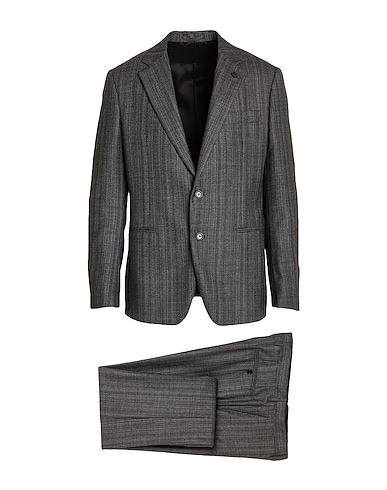 LARDINI Suits Black 100% Wool