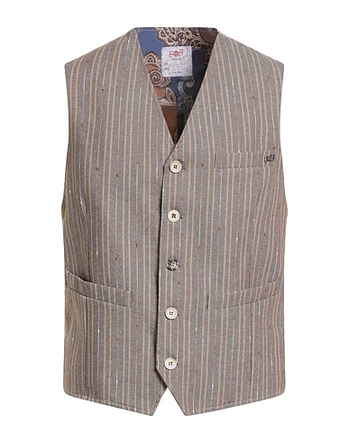 BOB Waistcoat Brown 62% Cotton, 37% Polyester, 1% Polyamide