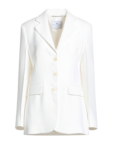 ERMANNO SCERVINO Blazer White 53% Viscose, 47% Acetate, Silk