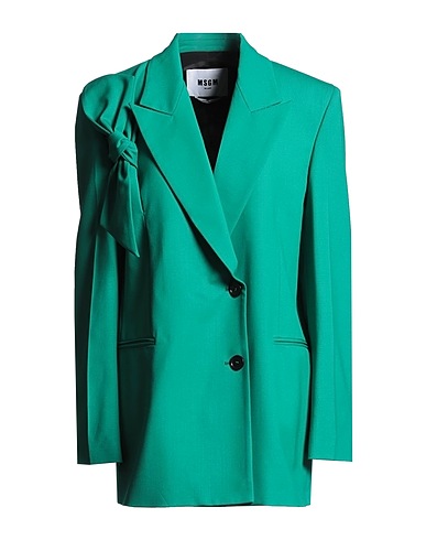 MSGM Blazer Emerald green 97% Wool, 3% Elastane