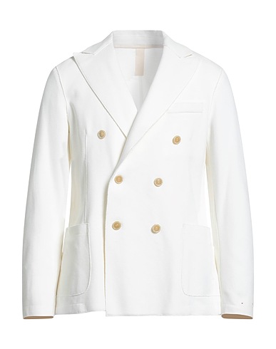 ELEVENTY Blazer White 83% Cotton, 14% Polyamide, 3% Elastane