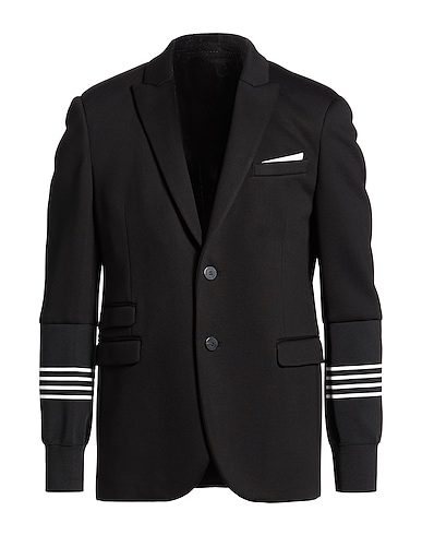 NEIL BARRETT Blazer Black 100% Viscose, Polyester, Polyamide, Elastane