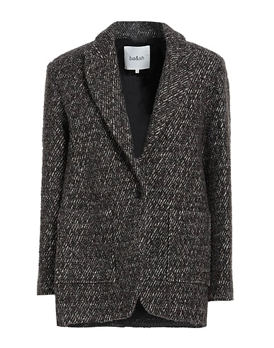 BA&SH Blazer Dark brown 63% Cotton, 23% Polyester, 11% Wool, 3% Linen