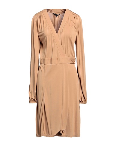 TARA JARMON Robe mi-longue Camel 95% Viscose, 5% Élasthanne