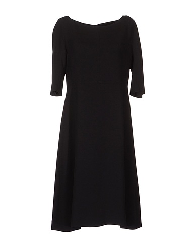 L' AUTRE CHOSE Midi dress Black 71% Acetate, 29% Polyethylene