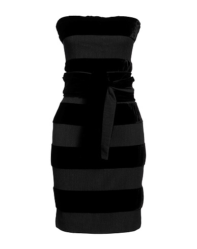 JEAN PAUL GAULTIER Sheath dress Black 62% Polyester, 32% Virgin Wool, 6% Elastane