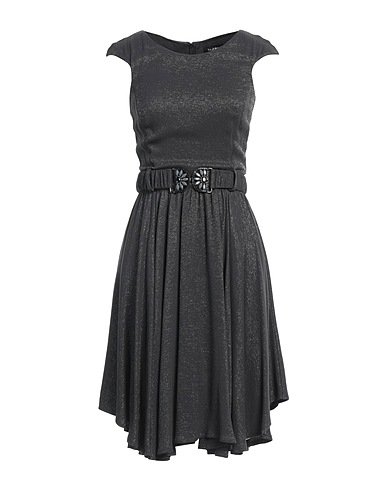 BYBLOS Midi dress Charcoal 97% Viscose, 2% Polyester, 1% Polyamide