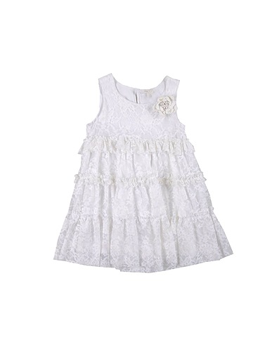 MISS GRANT Dress White 60% Nylon, 38% Viscose, 2% Elastane