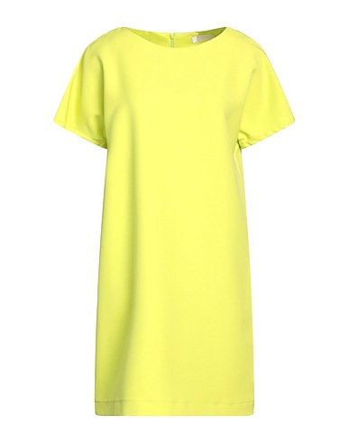 ANNIE P. Robe courte Vert lime 95% Polyester, 5% Spandex
