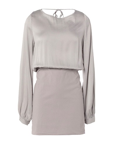 CYCLE Sheath dress Light grey 53% Silk, 44% Cotton, 3% Lyocell