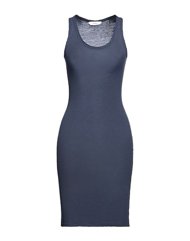 MERCI ITALIA Sheath dress Slate blue 85% Viscose, 15% Wool