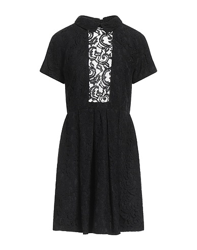 CARVEN ミニワンピース・ドレス ブラック レーヨン 52% / コットン 31% / ナイロン 17%