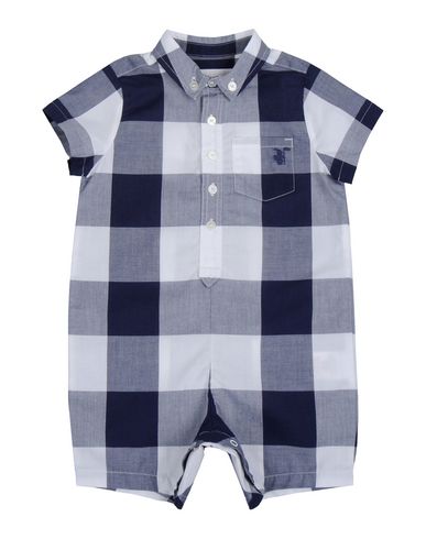 Burberry Babies' Romper In Dark Blue 