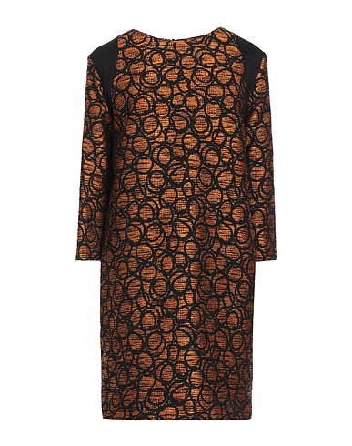 HANITA Sheath dress Orange 57% Acrylic, 40% Polyester, 3% Nylon