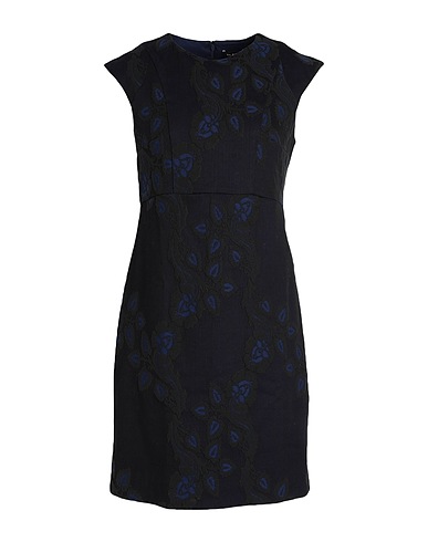 BYBLOS Robe courte Bleu nuit 94% Coton, 4% Autres fibres, 2% Élasthanne