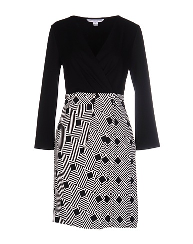 DIANE VON FURSTENBERG Short dress Black 95% Silk, 5% Spandex, Viscose, Nylon