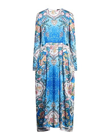 IO COUTURE Vestito lungo Azzurro 100% Poliestere