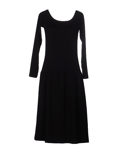 MAISON LAVINIATURRA Midi dress Black 95% Cotton, 5% Elastane