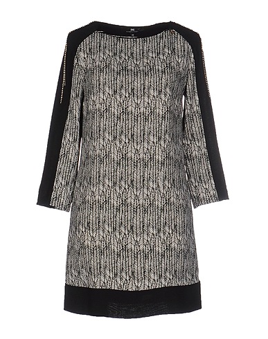 ELISABETTA FRANCHI Short dress Black 100% Polyester, Virgin Wool, Viscose