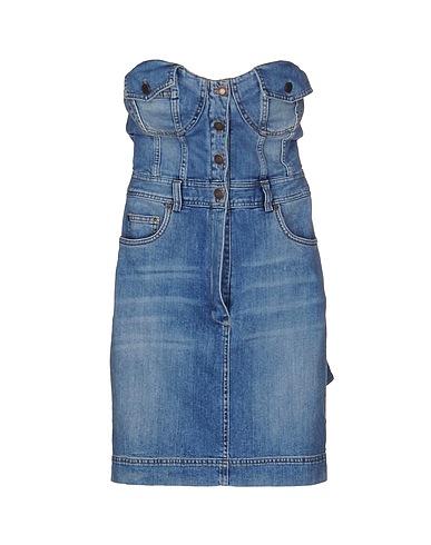 MOSCHINO Denim dress Blue 100% Cotton