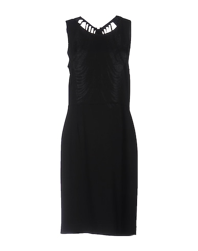 BRIAN DALES Midi dress Black 52% Acetate, 48% Viscose
