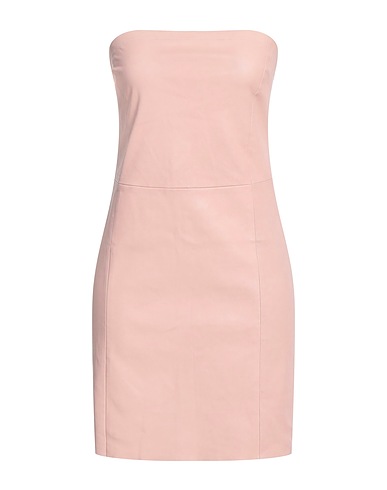 DROMe Short dress Pink 100% Ovine leather