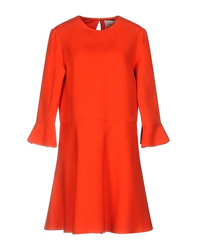 VALENTINO GARAVANI ミニワンピース・ドレス オレンジ ウール 68% / シルク 32%