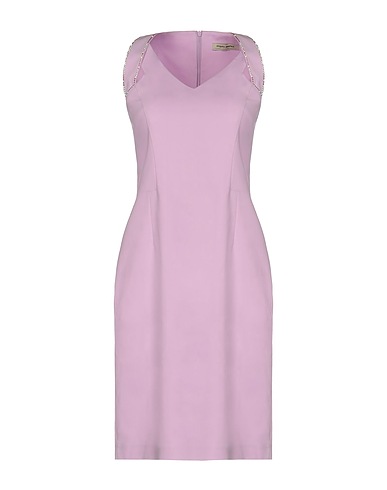 ANGELO MARANI Short dress Mauve 48% Cotton, 45% Polyamide, 7% Elastane