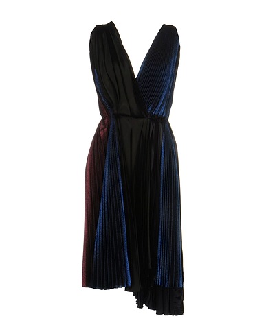 CEDRIC CHARLIER Midi dress Black 65% Acetate, 35% Rayon