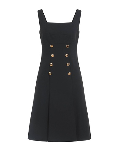 DOLCE&GABBANA Midi dress Black 99% Virgin Wool, 1% Elastane