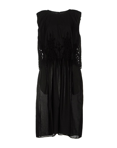 ZUCCA Midi dress Black 85% Cotton, 15% Linen