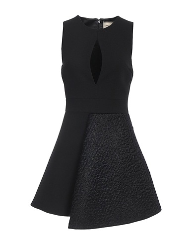 FAUSTO PUGLISI Short dress Black 100% Wool, Mohair wool, Virgin Wool, Polyamide