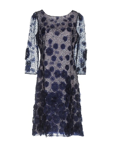 BLUMARINE Короткое платье Иссиня-чёрный 80% Шелк, 20% Полиамид