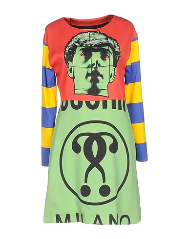 MOSCHINO Short dress Light green 96% Rayon, 4% Other Fibres